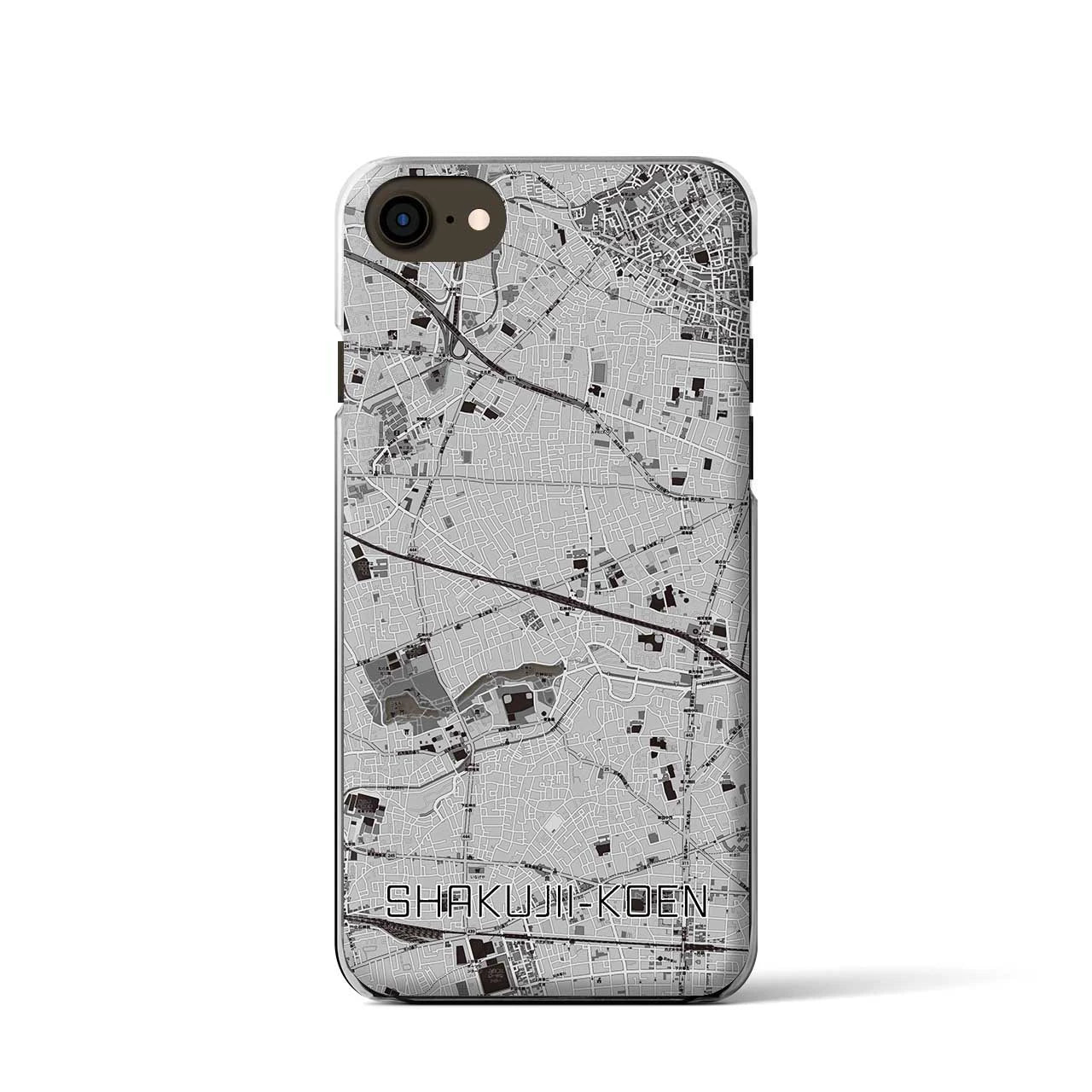 【石神井公園(東京都)】地図柄iPhoneケース(クリアタイプ)