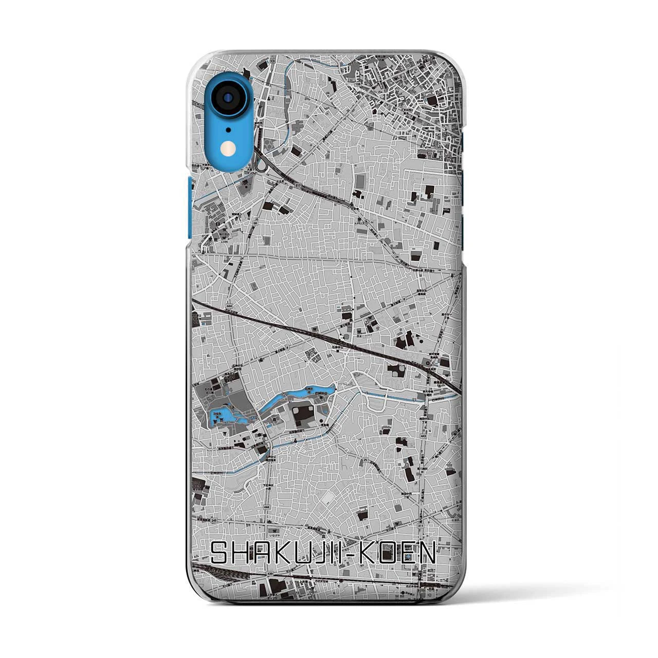 【石神井公園(東京都)】地図柄iPhoneケース(クリアタイプ)