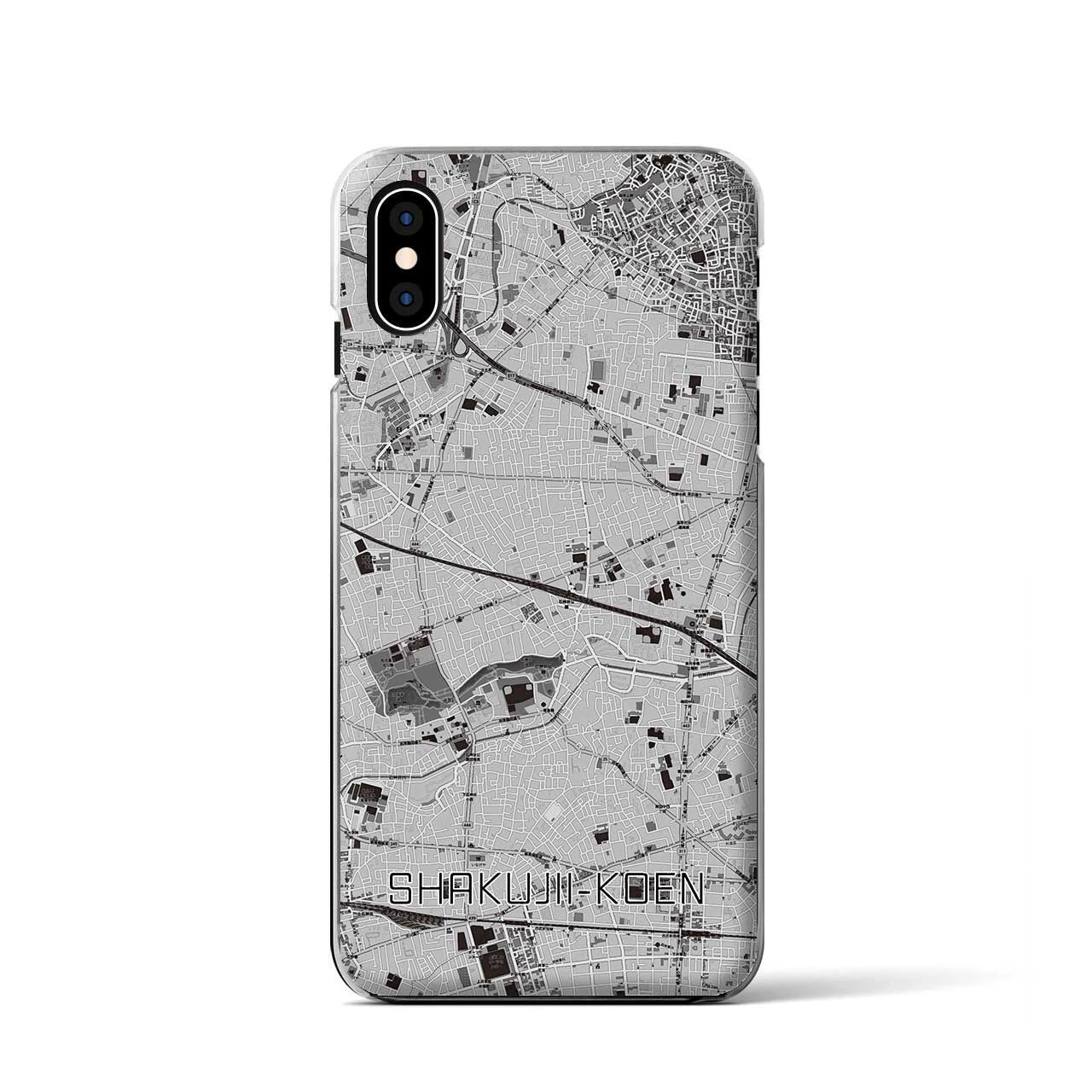 【石神井公園(東京都)】地図柄iPhoneケース(クリアタイプ)