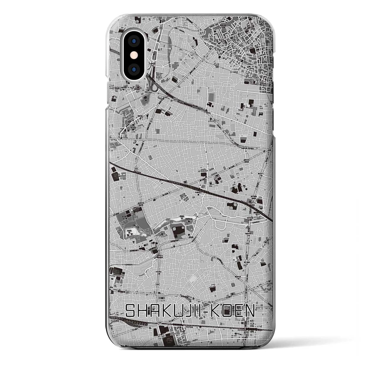 【石神井公園(東京都)】地図柄iPhoneケース(クリアタイプ)