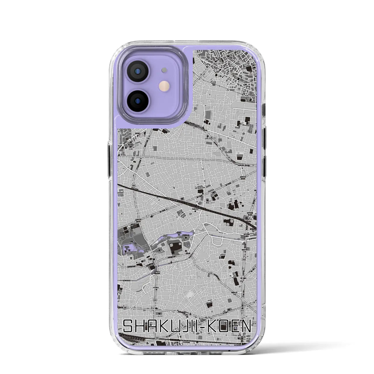 【石神井公園(東京都)】地図柄iPhoneケース(MagSafeタイプ)