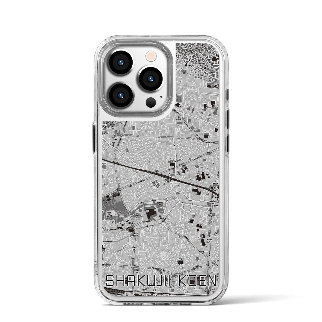 【石神井公園(東京都)】地図柄iPhoneケース(MagSafeタイプ)