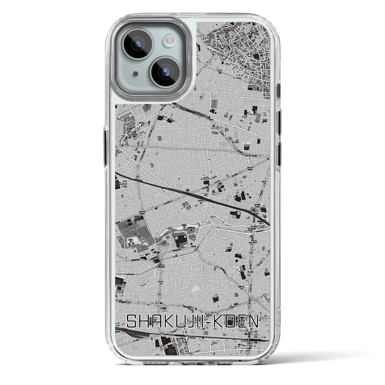 【石神井公園(東京都)】地図柄iPhoneケース(MagSafeタイプ)