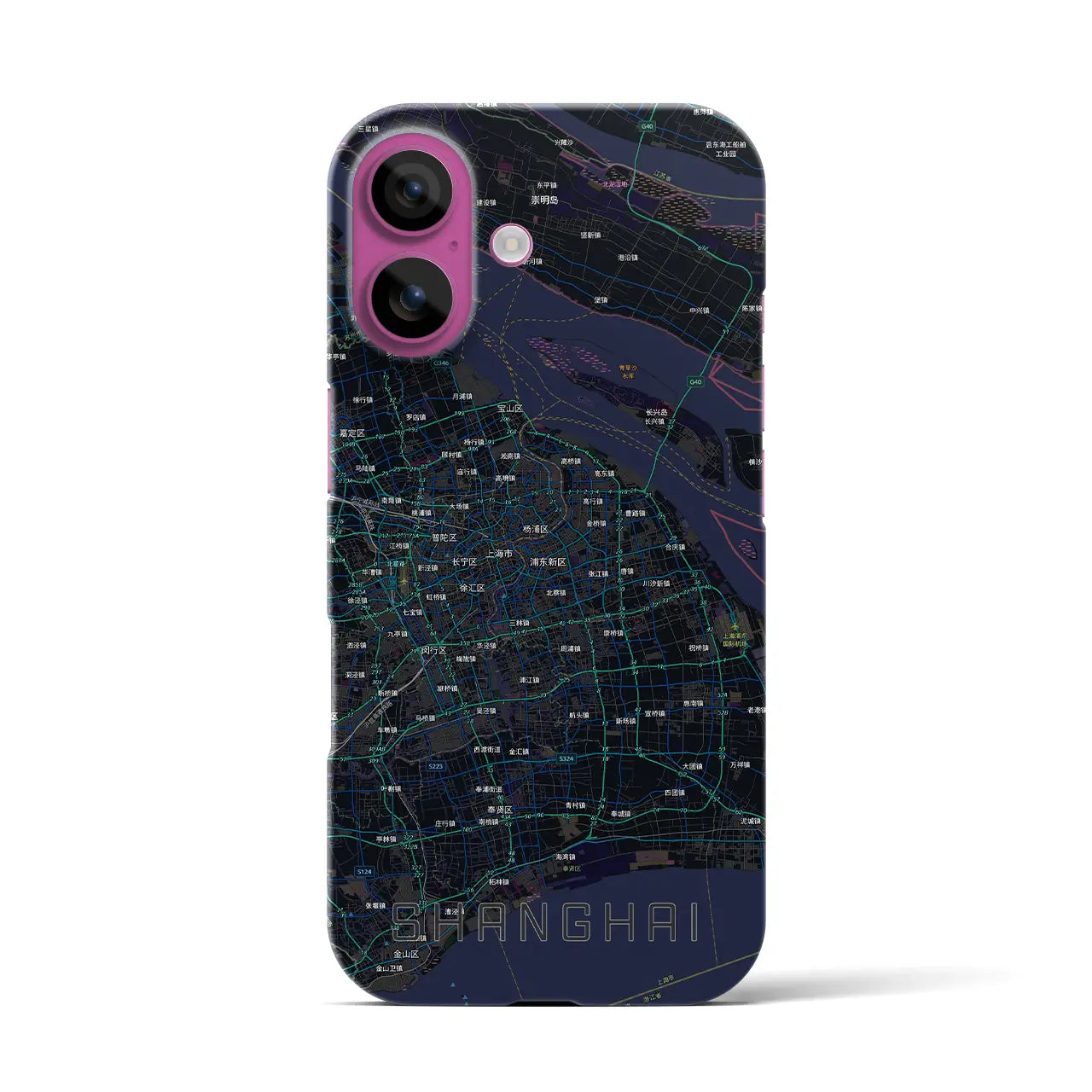 【上海2(中華人民共和国)】地図柄iPhoneケース(バックカバータイプ)