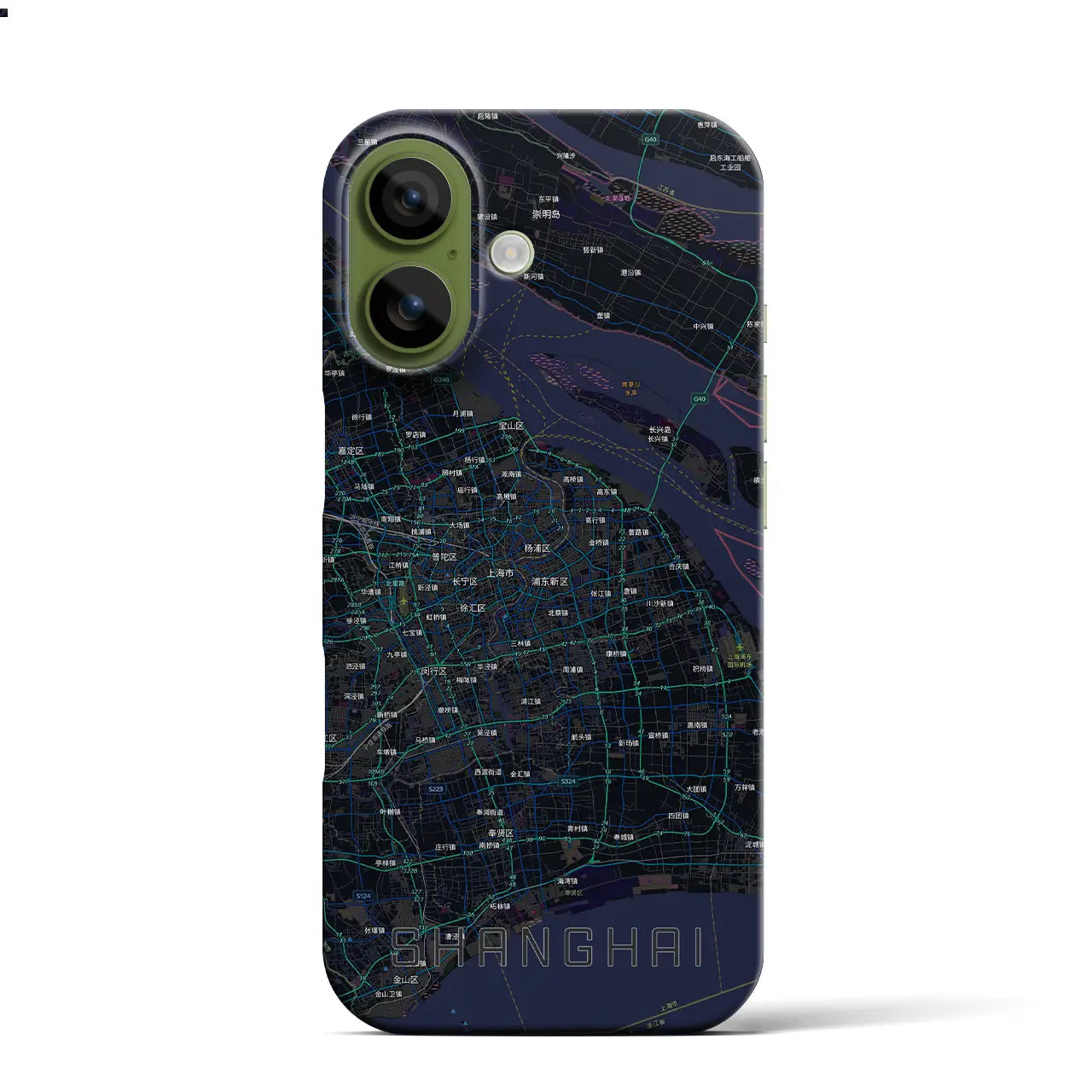 【上海2(中華人民共和国)】地図柄iPhoneケース(バックカバータイプ)