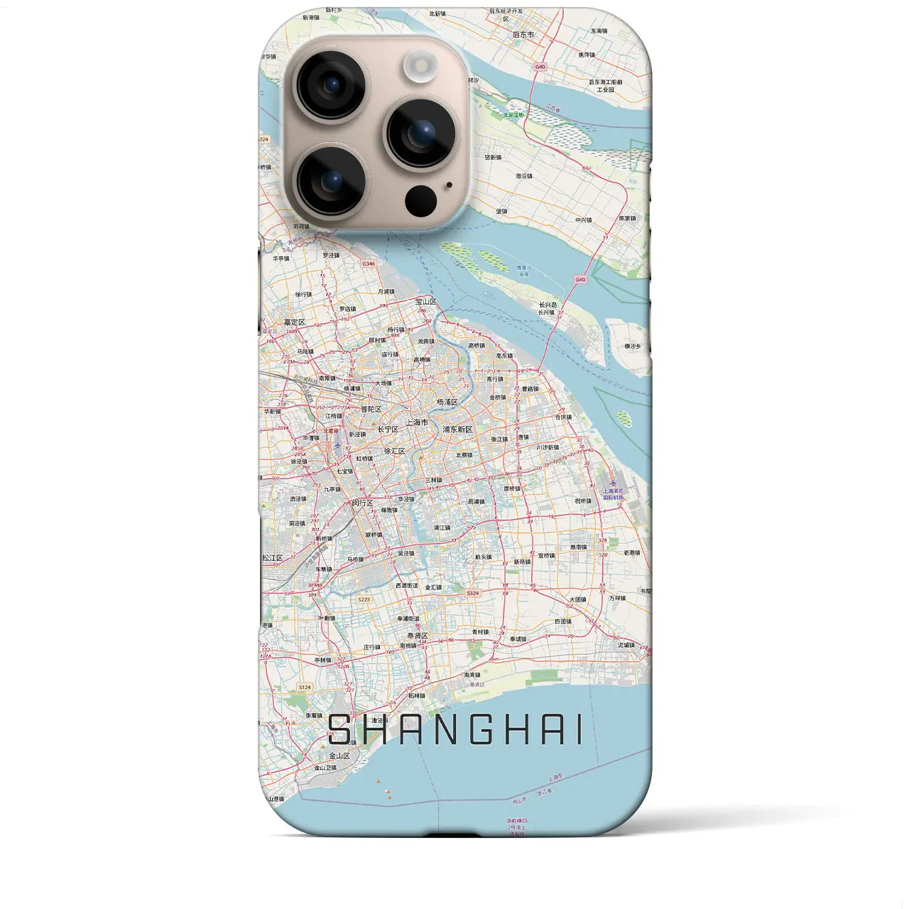 【上海2(中華人民共和国)】地図柄iPhoneケース(バックカバータイプ)