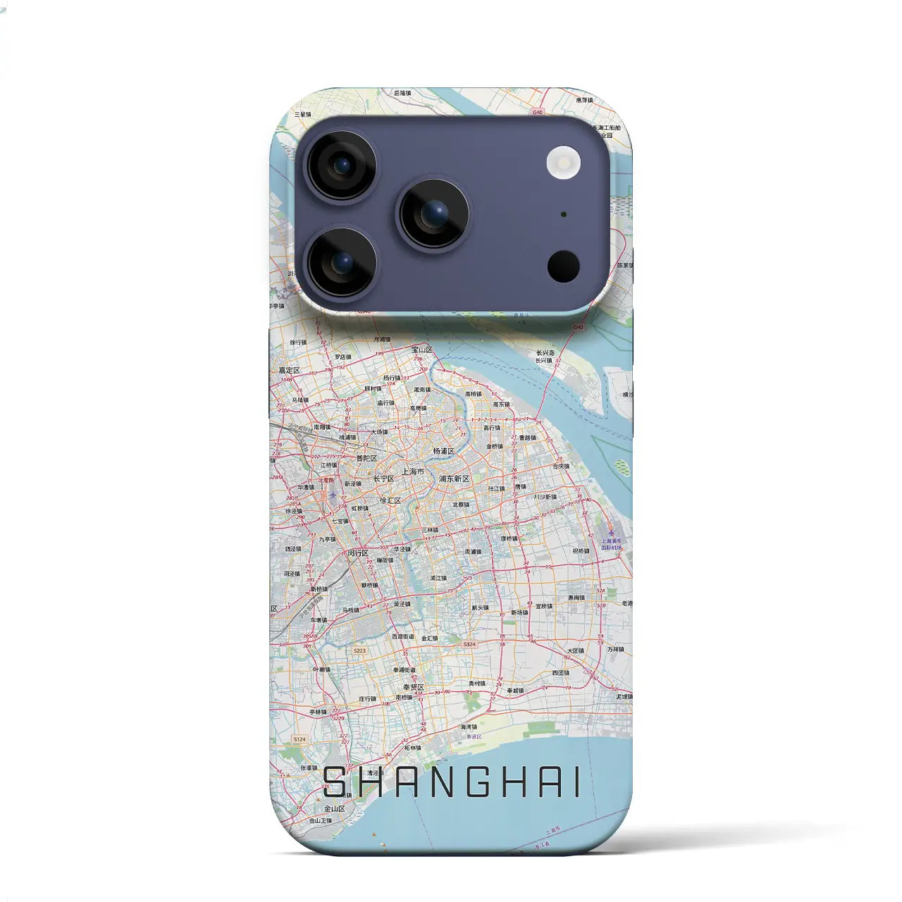 【上海2(中華人民共和国)】地図柄iPhoneケース(バックカバータイプ)