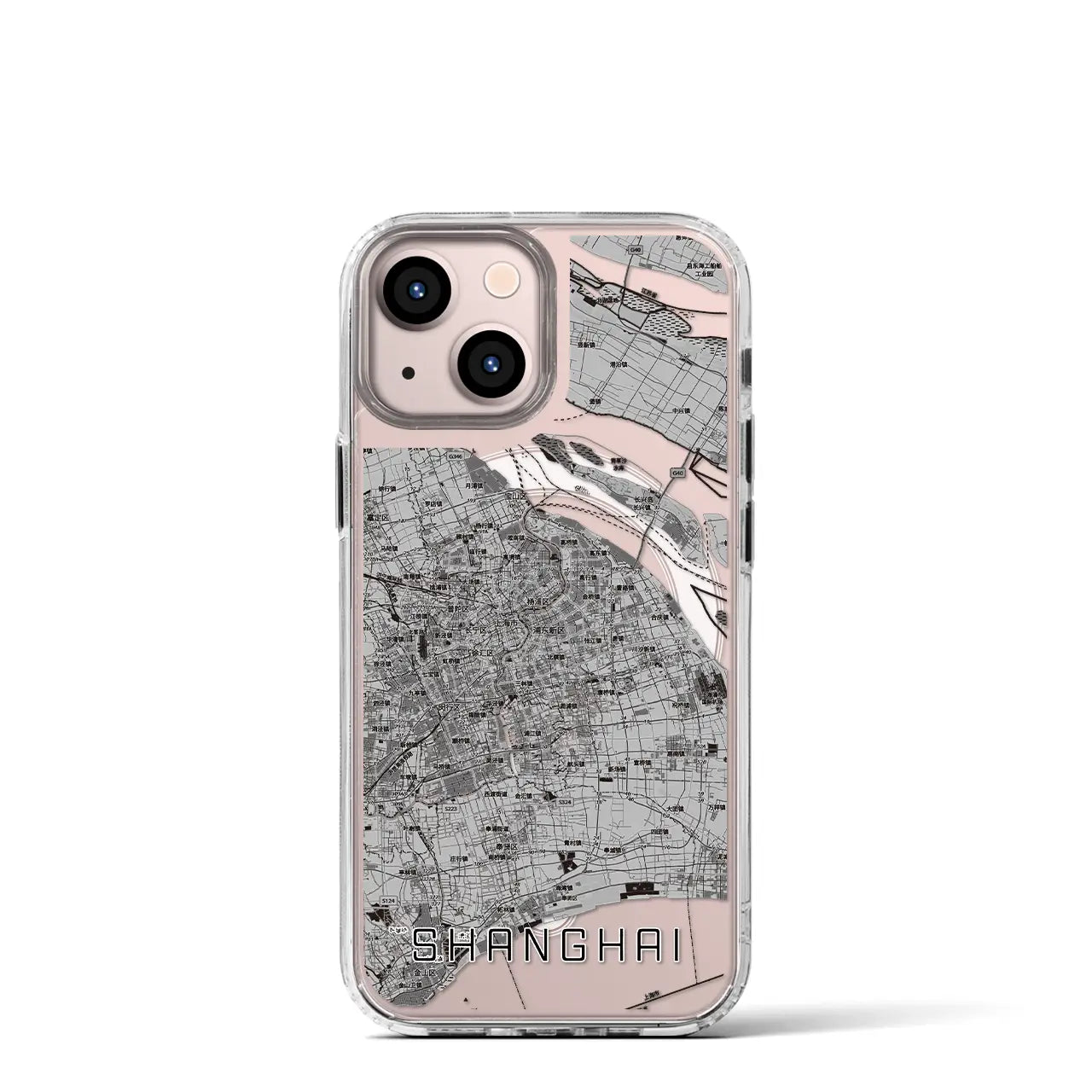 【上海2(中華人民共和国)】地図柄iPhoneケース(MagSafeタイプ)