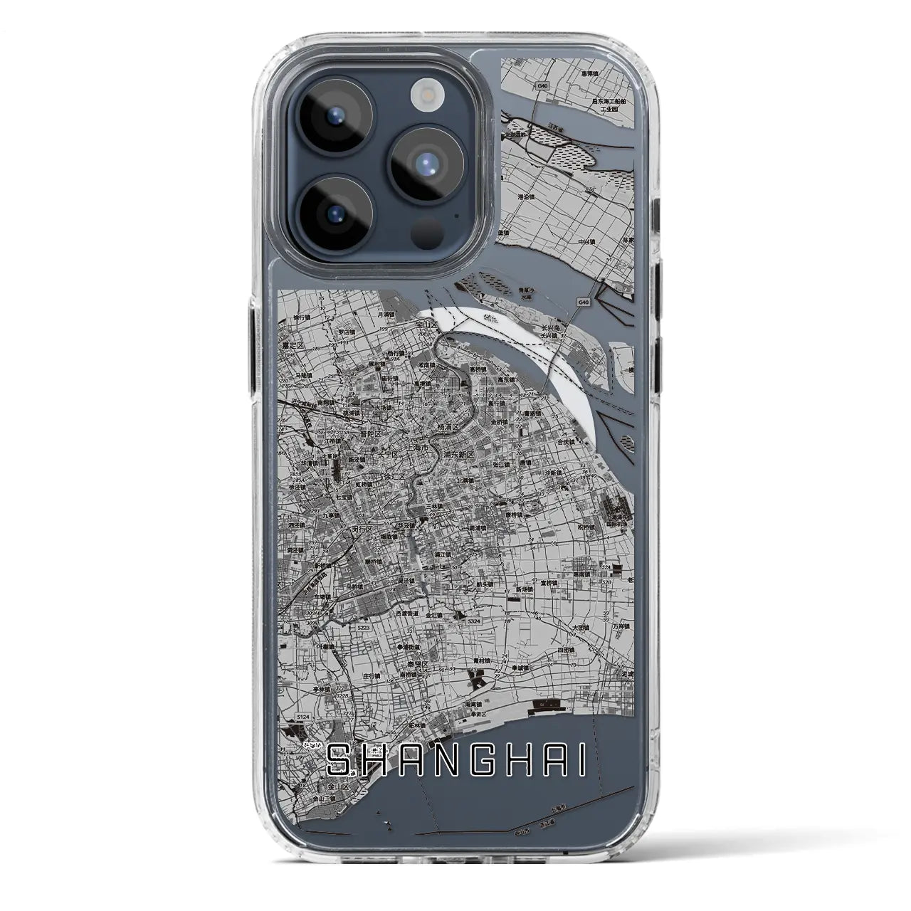 【上海2(中華人民共和国)】地図柄iPhoneケース(MagSafeタイプ)