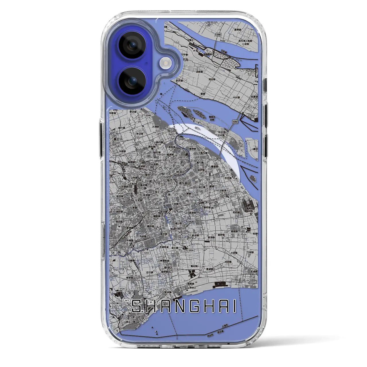 【上海2(中華人民共和国)】地図柄iPhoneケース(MagSafeタイプ)