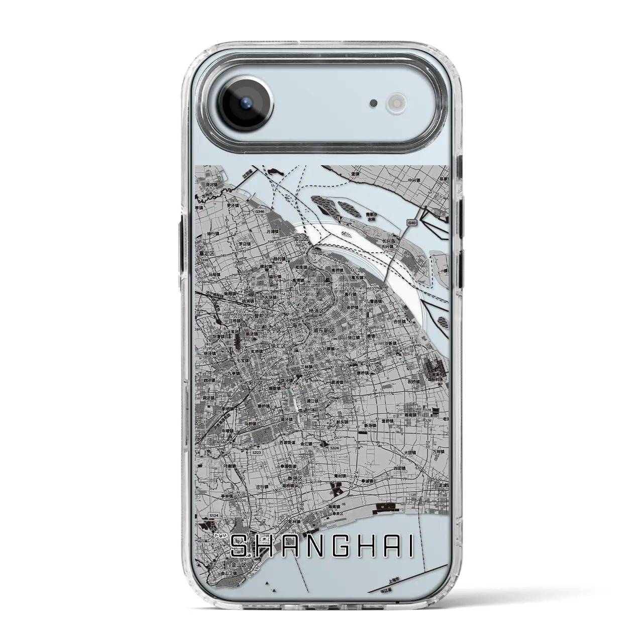 【上海2(中華人民共和国)】地図柄iPhoneケース(MagSafeタイプ)