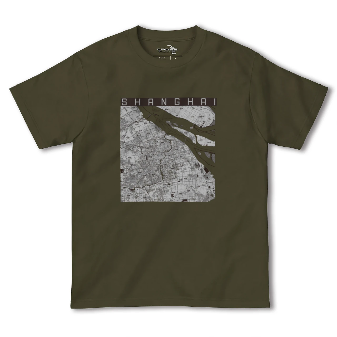 【上海(中華人民共和国)】地図柄ヘビーウェイトTシャツ
