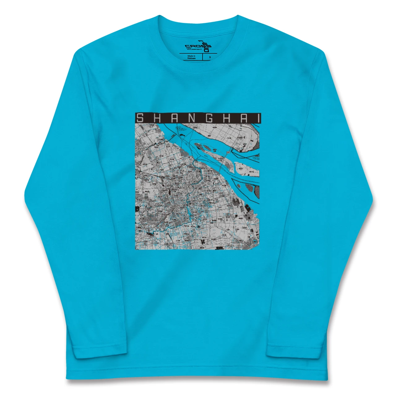 【上海(中華人民共和国)】地図柄ロングスリーブTシャツ