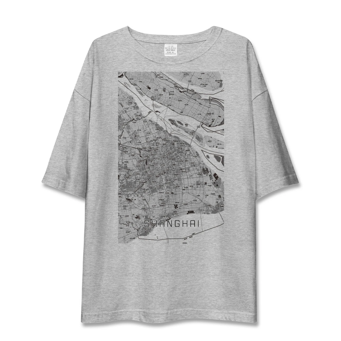 【上海(中華人民共和国)】地図柄ビッグシルエットTシャツ