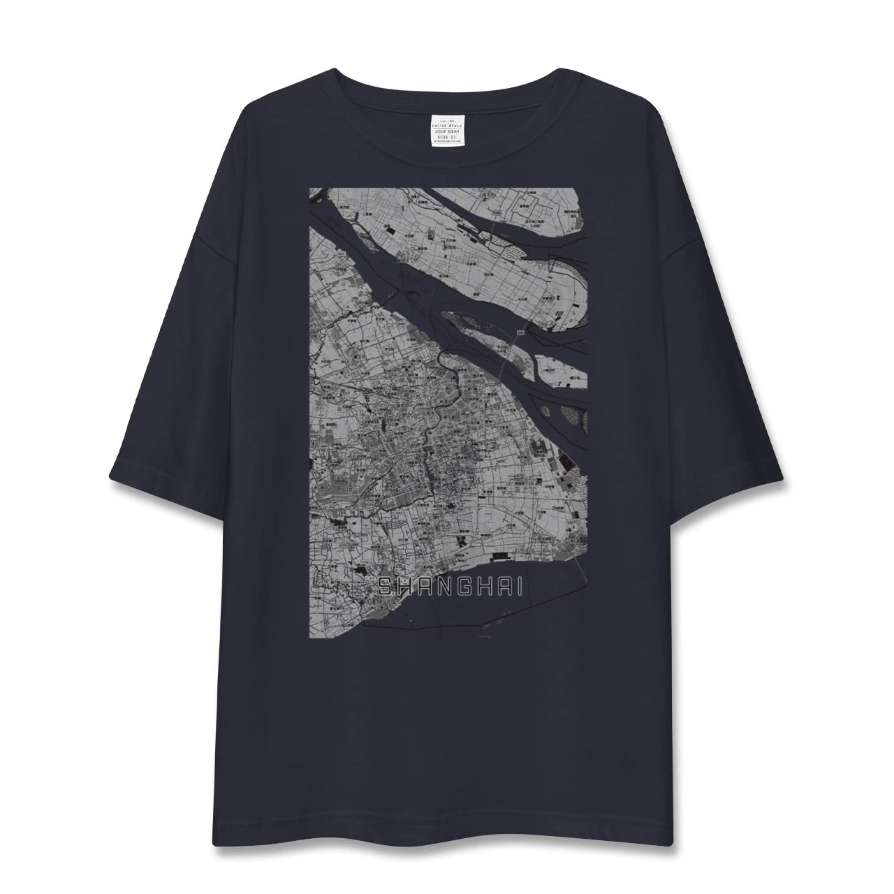 【上海(中華人民共和国)】地図柄ビッグシルエットTシャツ