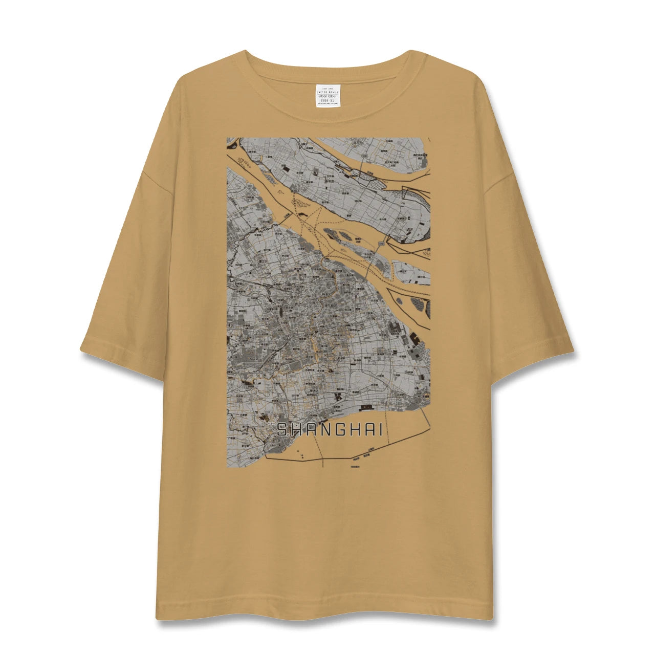 【上海(中華人民共和国)】地図柄ビッグシルエットTシャツ