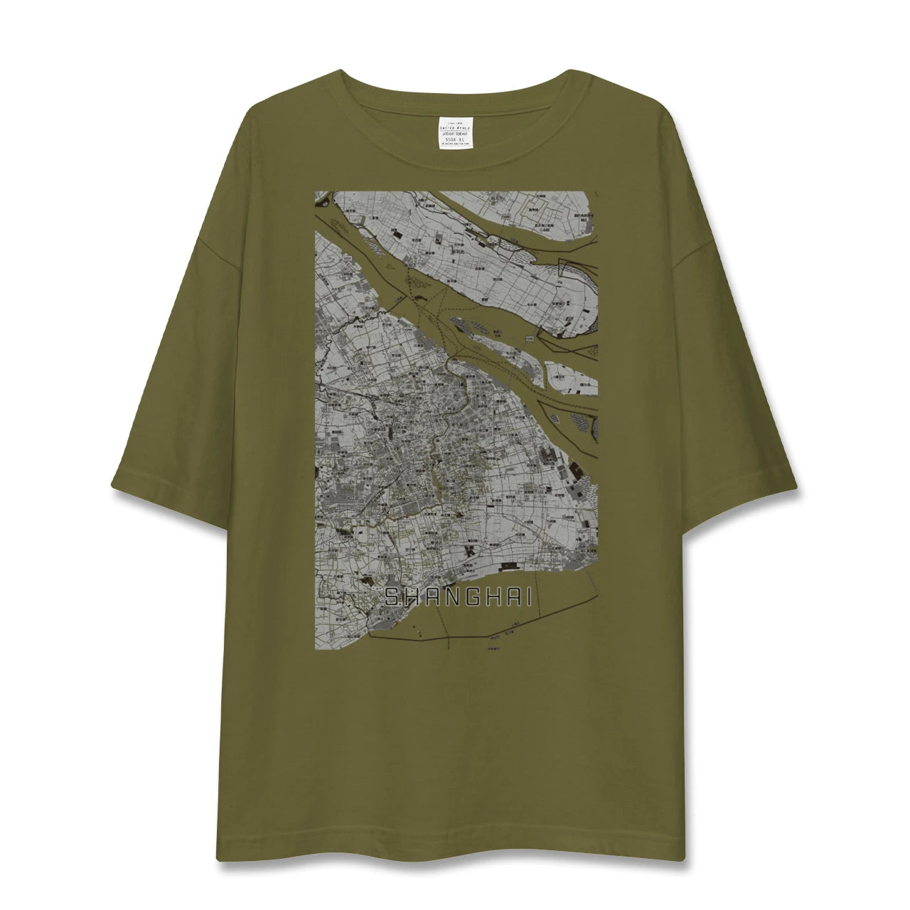 【上海(中華人民共和国)】地図柄ビッグシルエットTシャツ