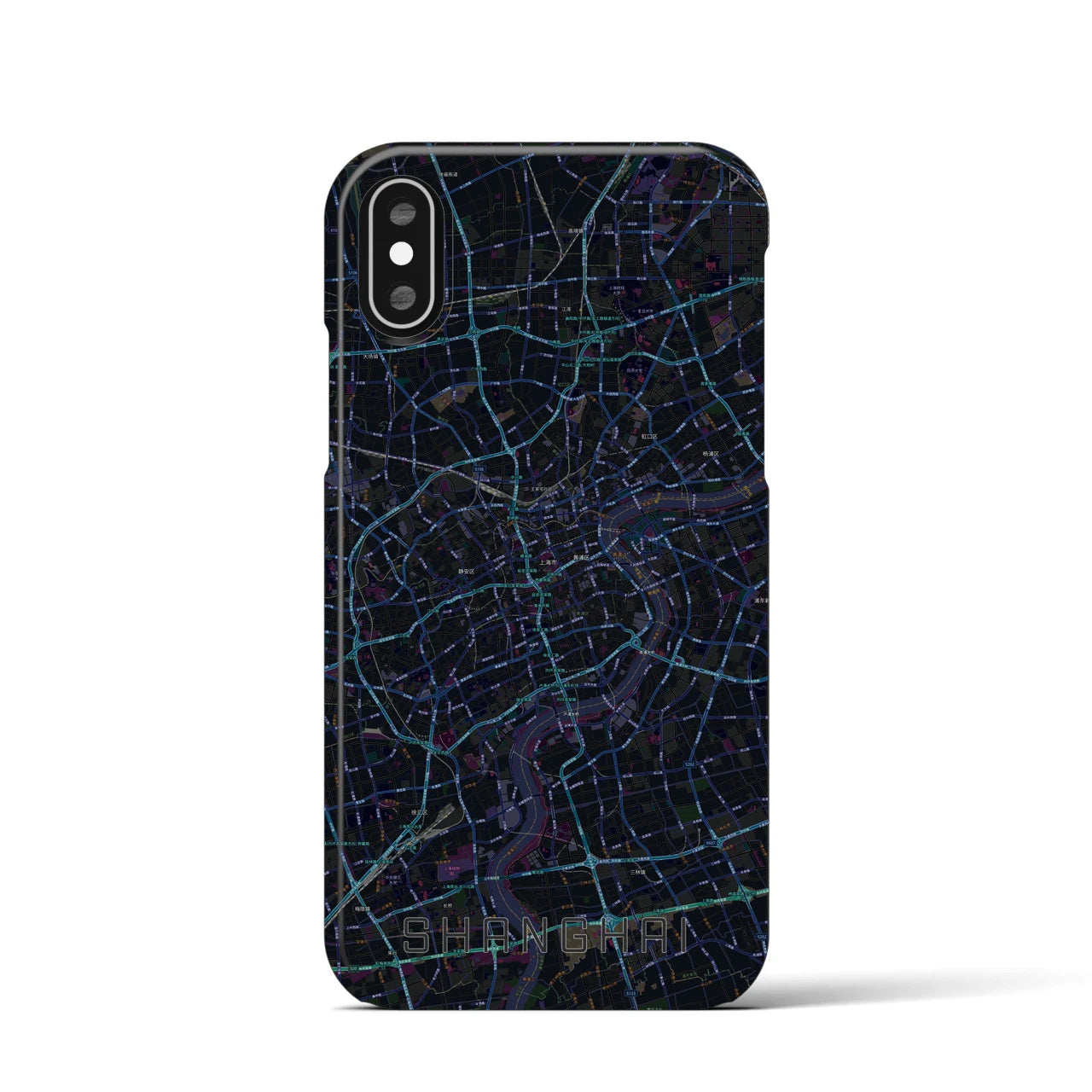 【上海(中華人民共和国)】地図柄iPhoneケース(バックカバータイプ)