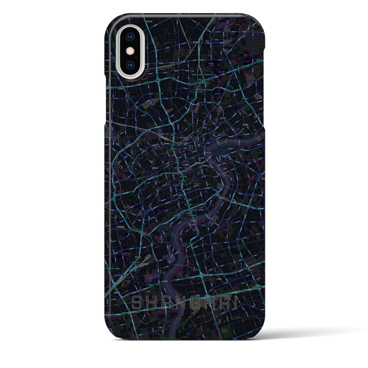 【上海(中華人民共和国)】地図柄iPhoneケース(バックカバータイプ)