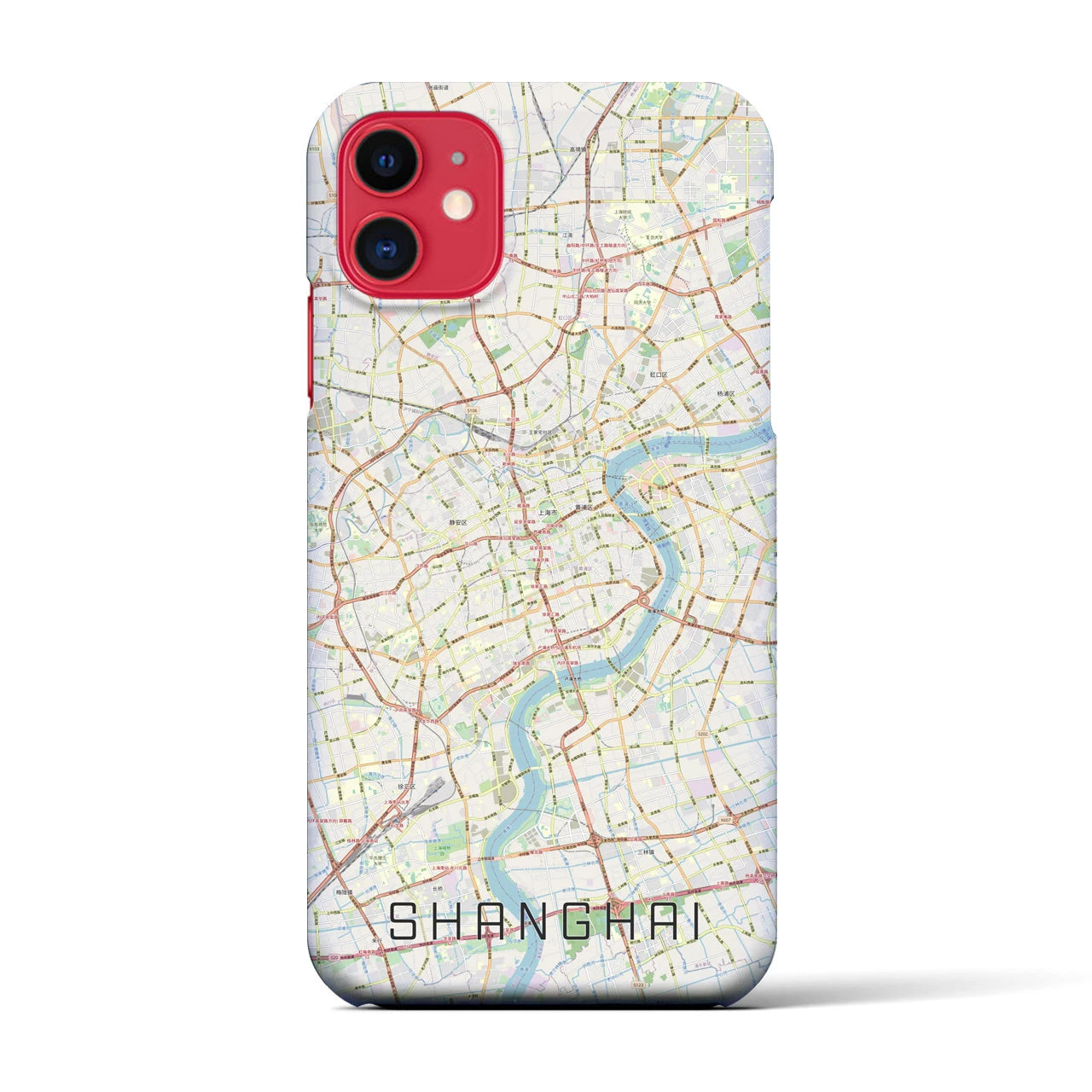 【上海(中華人民共和国)】地図柄iPhoneケース(バックカバータイプ)