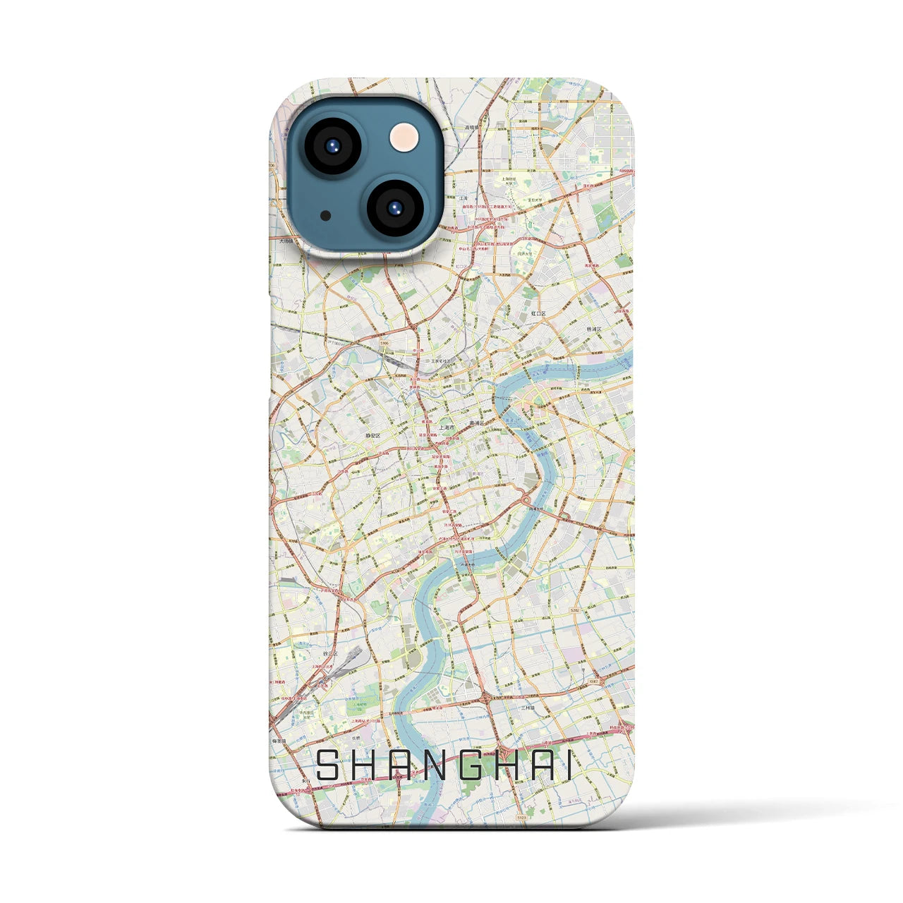 【上海(中華人民共和国)】地図柄iPhoneケース(バックカバータイプ)