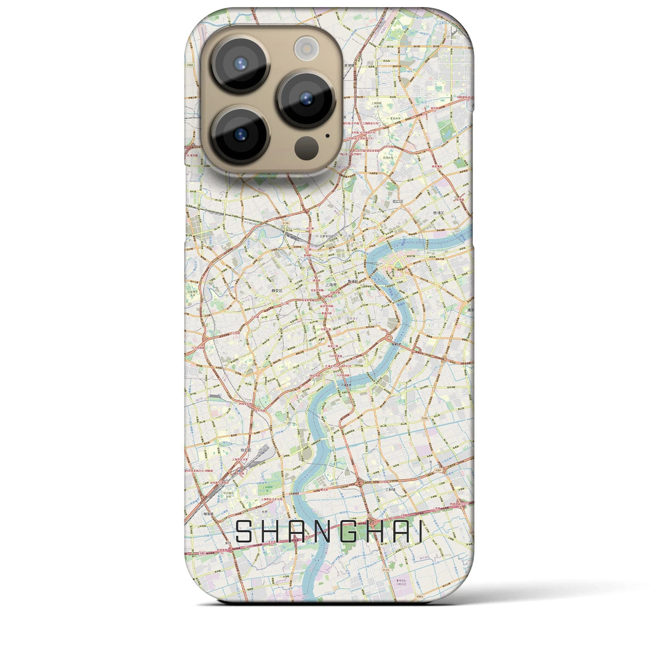 【上海(中華人民共和国)】地図柄iPhoneケース(バックカバータイプ)