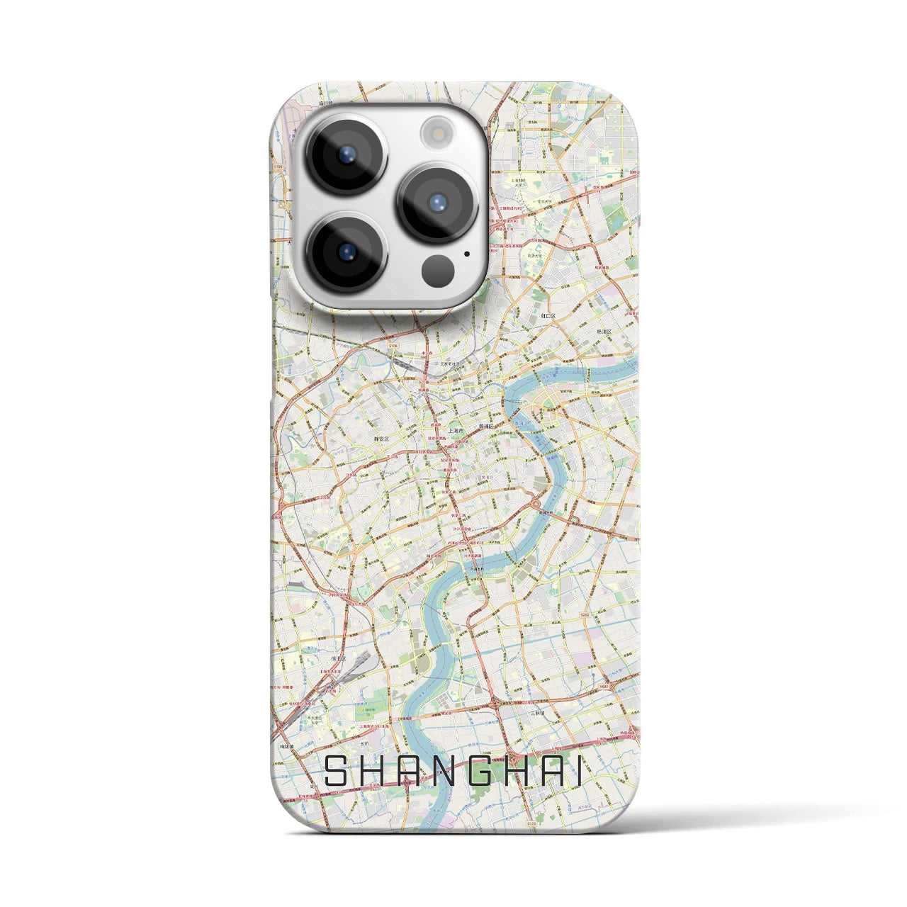 【上海(中華人民共和国)】地図柄iPhoneケース(バックカバータイプ)