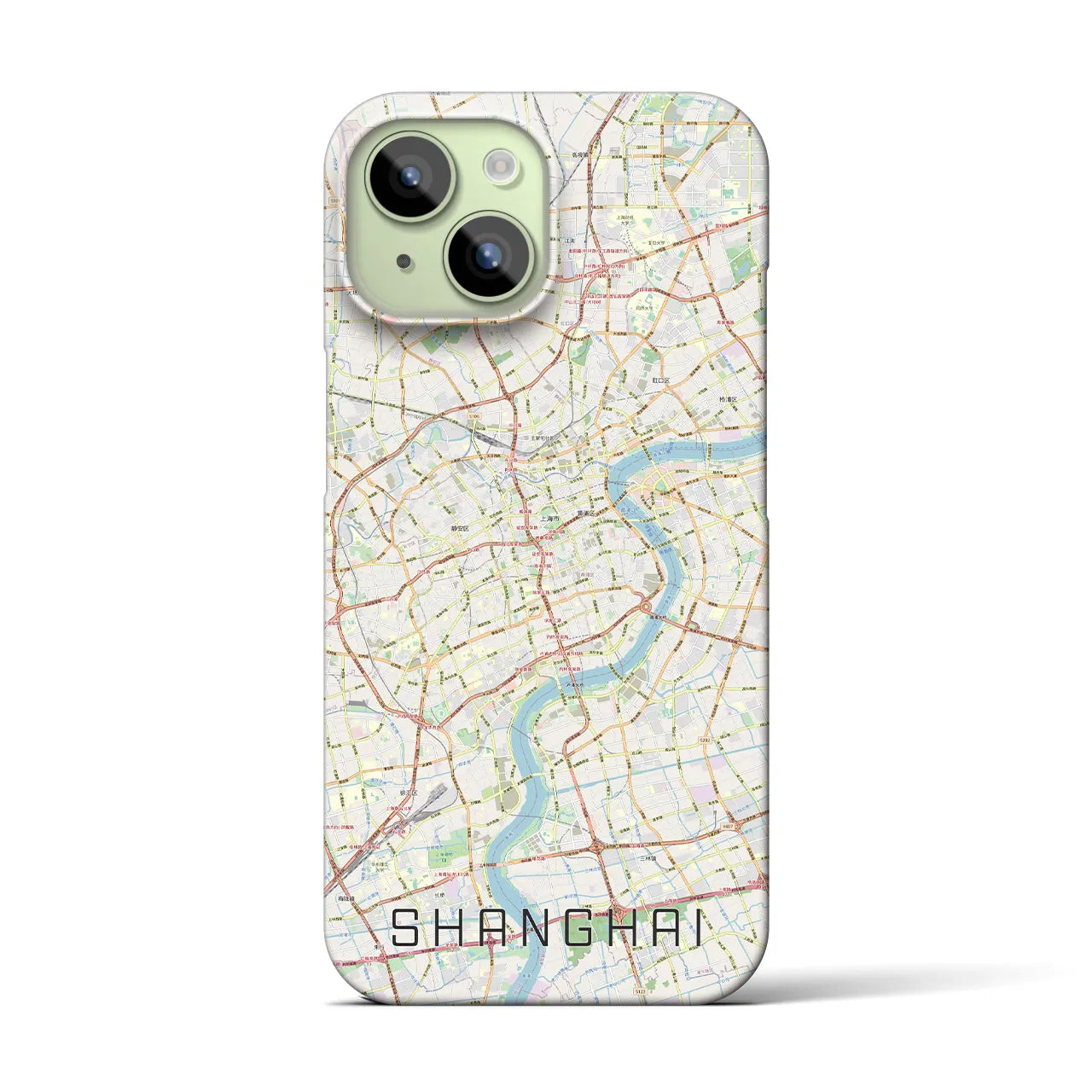 【上海(中華人民共和国)】地図柄iPhoneケース(バックカバータイプ)