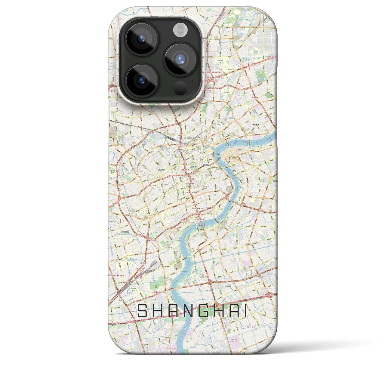 【上海(中華人民共和国)】地図柄iPhoneケース(バックカバータイプ)