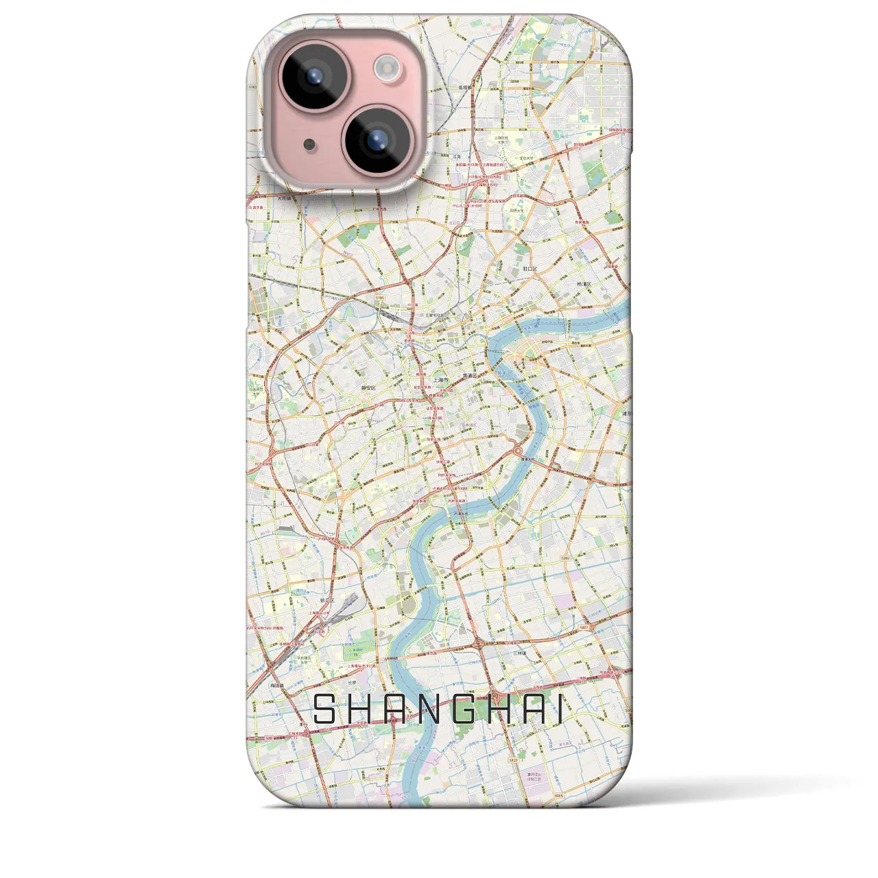 【上海(中華人民共和国)】地図柄iPhoneケース(バックカバータイプ)