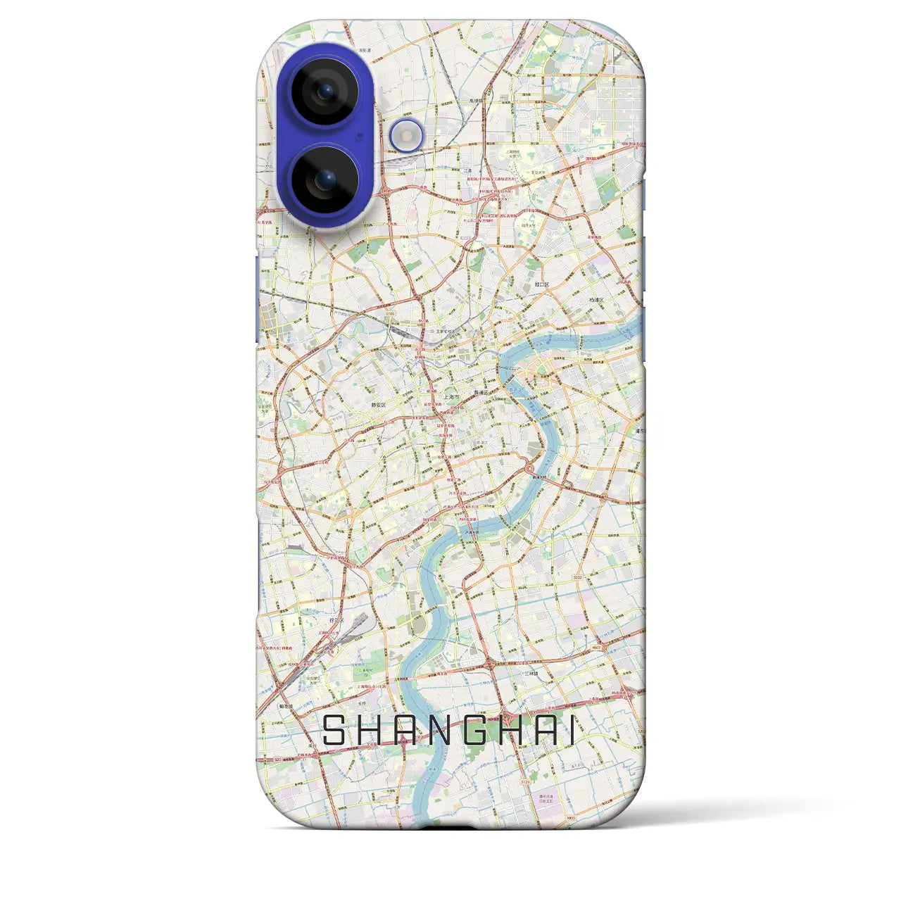 【上海(中華人民共和国)】地図柄iPhoneケース(バックカバータイプ)ナチュラル・iPhone 16 Pro Max 用