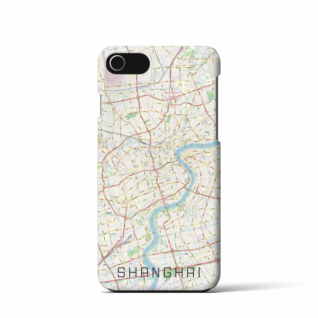 【上海(中華人民共和国)】地図柄iPhoneケース(バックカバータイプ)