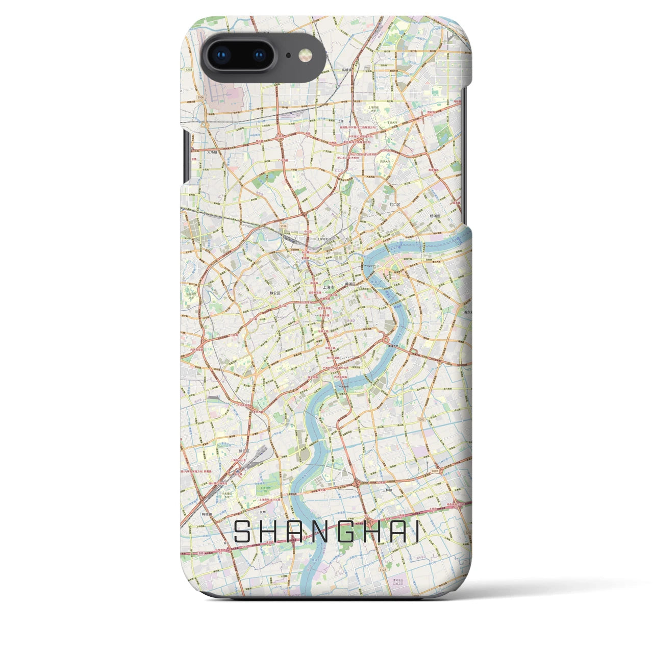 【上海(中華人民共和国)】地図柄iPhoneケース(バックカバータイプ)