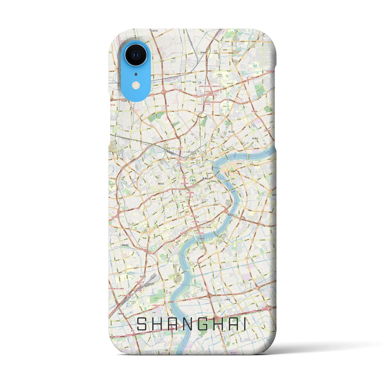 【上海(中華人民共和国)】地図柄iPhoneケース(バックカバータイプ)