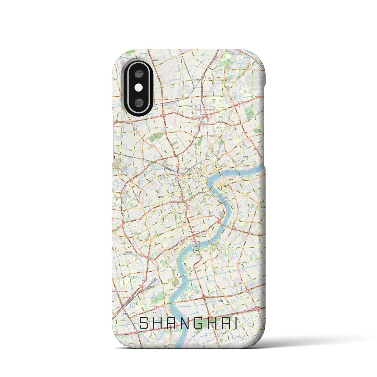 【上海(中華人民共和国)】地図柄iPhoneケース(バックカバータイプ)