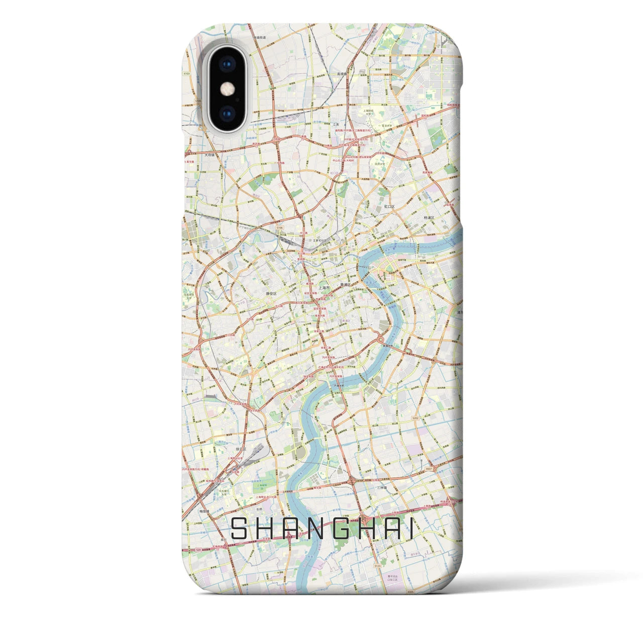 【上海(中華人民共和国)】地図柄iPhoneケース(バックカバータイプ)