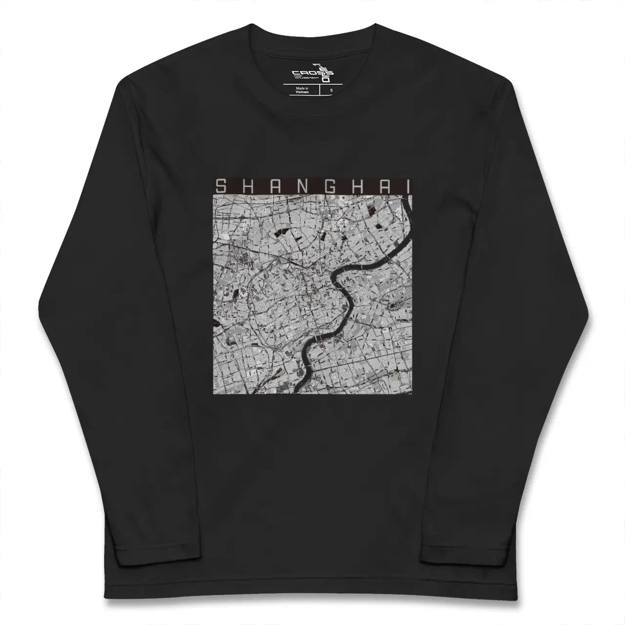 【上海(中華人民共和国)】地図柄ロングスリーブTシャツ
