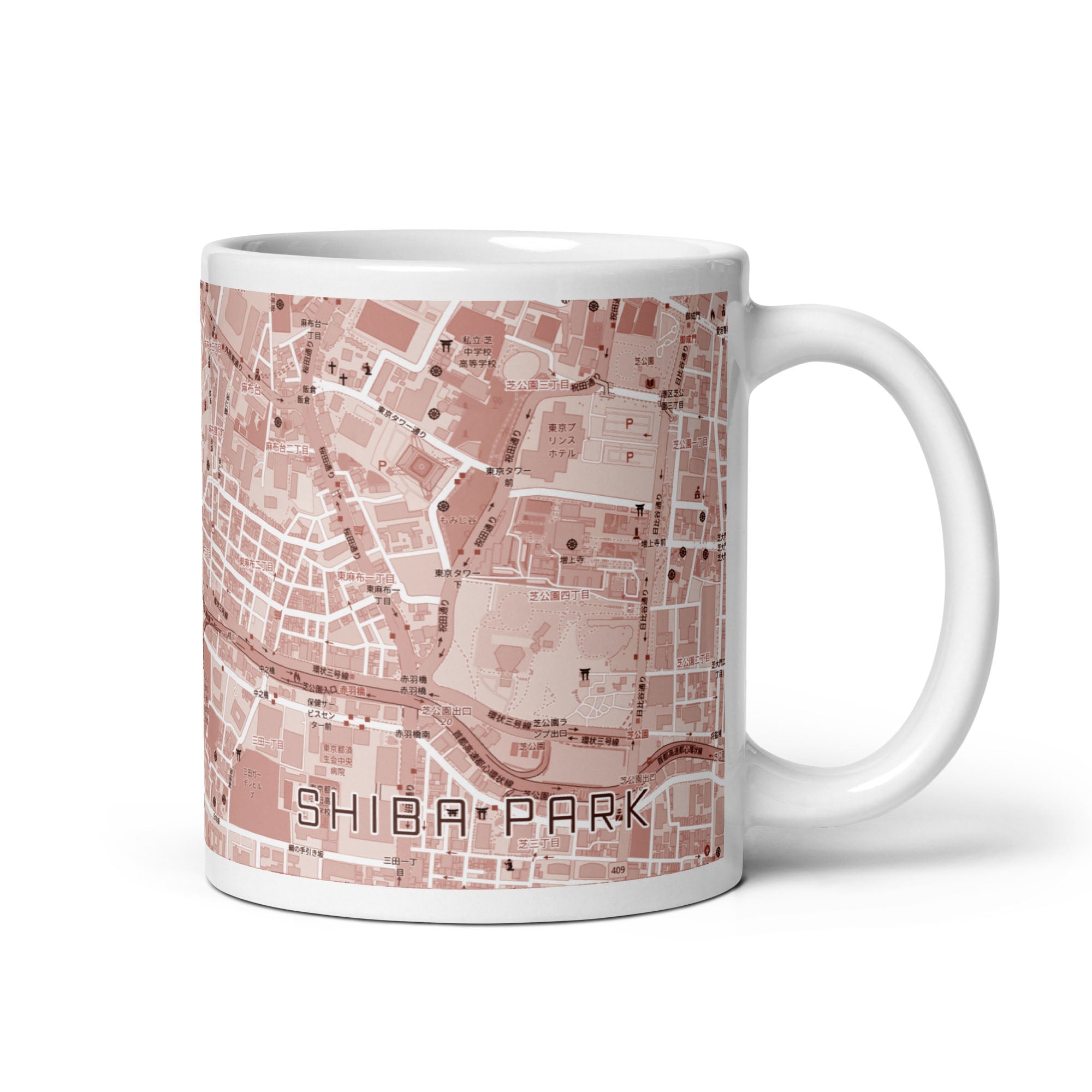 【芝公園カラー】地図柄11オンスマグ
