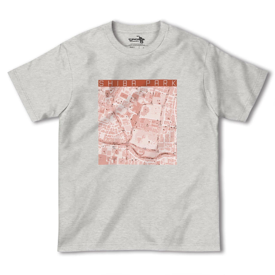 【芝公園カラー】地図柄ヘビーウェイトTシャツ