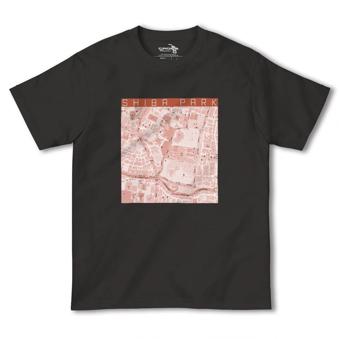 【芝公園カラー】地図柄ヘビーウェイトTシャツ