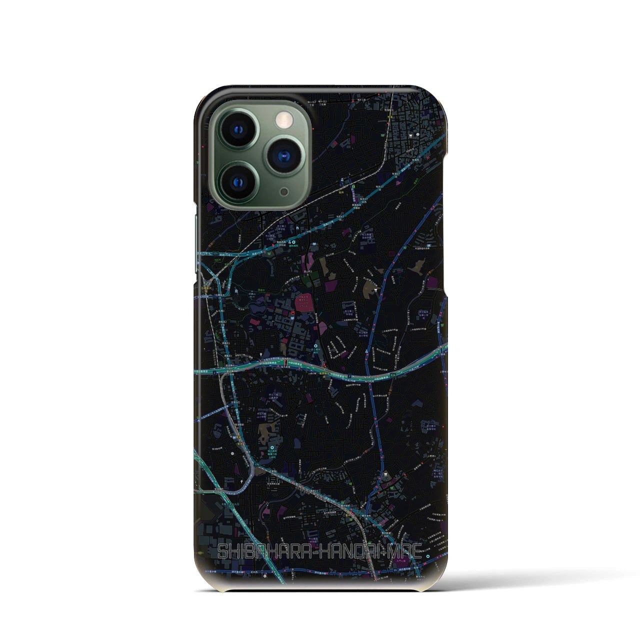 【柴原阪大前(大阪府)】地図柄iPhoneケース(バックカバータイプ)