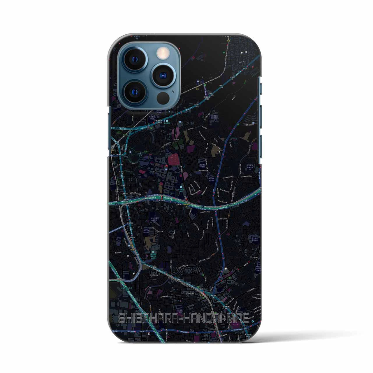 【柴原阪大前(大阪府)】地図柄iPhoneケース(バックカバータイプ)