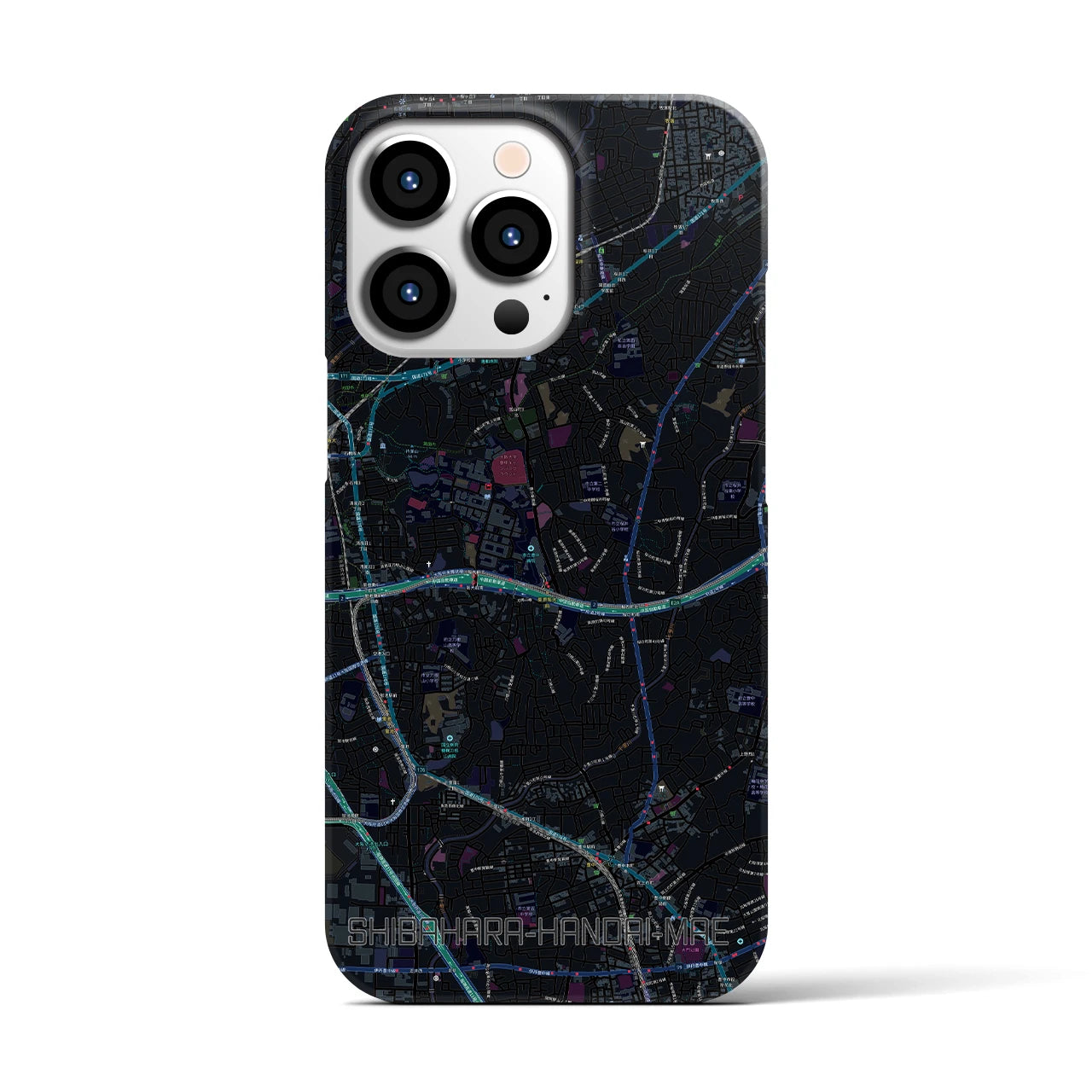 【柴原阪大前(大阪府)】地図柄iPhoneケース(バックカバータイプ)