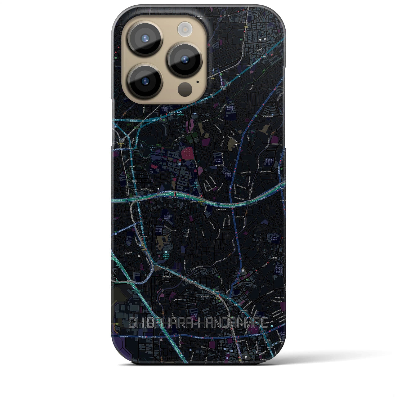 【柴原阪大前(大阪府)】地図柄iPhoneケース(バックカバータイプ)
