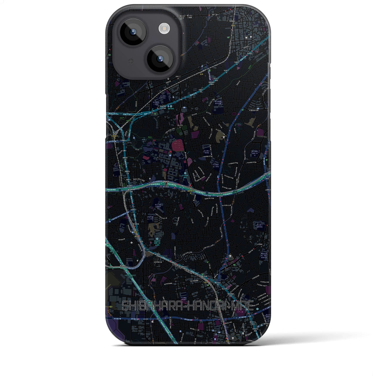 【柴原阪大前(大阪府)】地図柄iPhoneケース(バックカバータイプ)