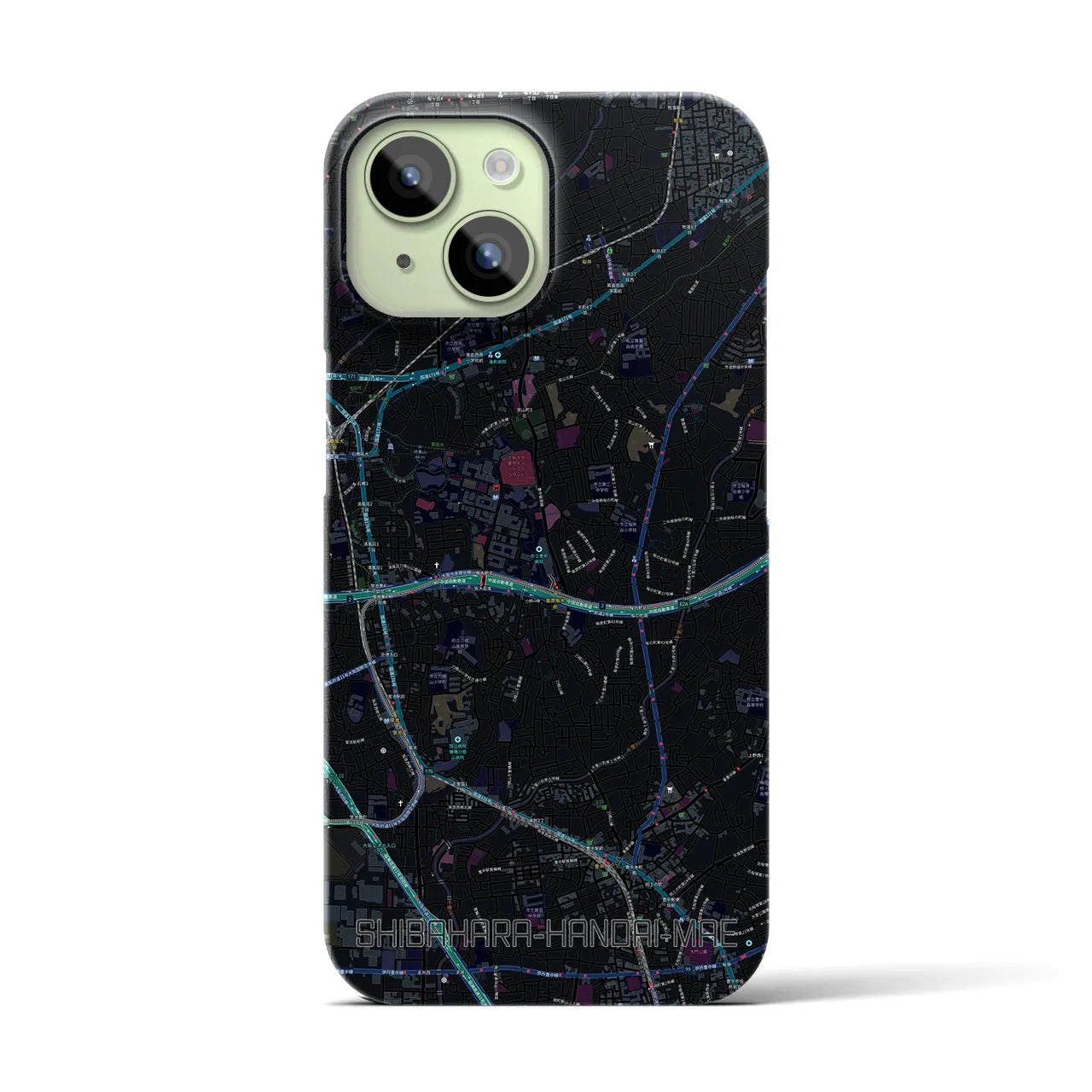 【柴原阪大前(大阪府)】地図柄iPhoneケース(バックカバータイプ)