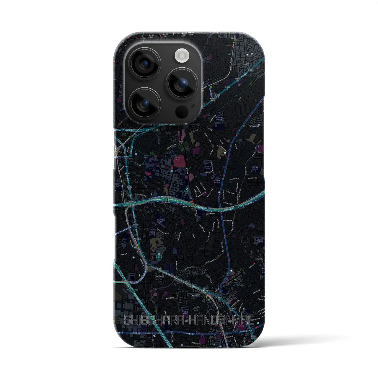 【柴原阪大前(大阪府)】地図柄iPhoneケース(バックカバータイプ)