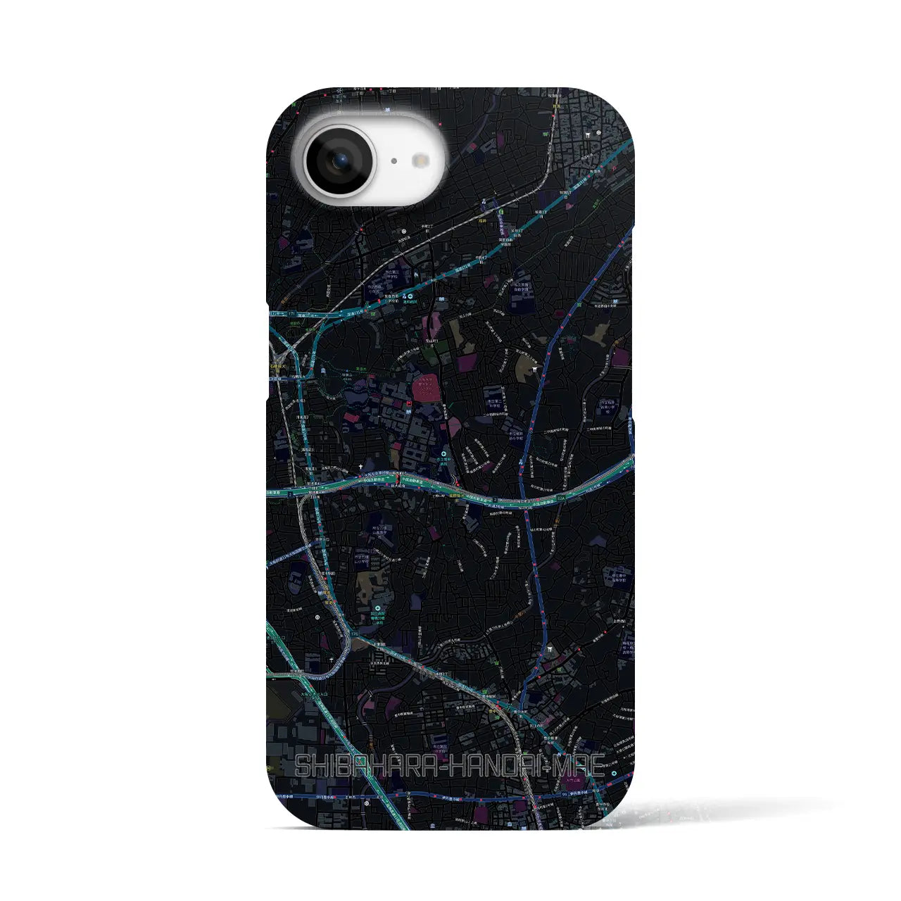 【柴原阪大前(大阪府)】地図柄iPhoneケース(バックカバータイプ)