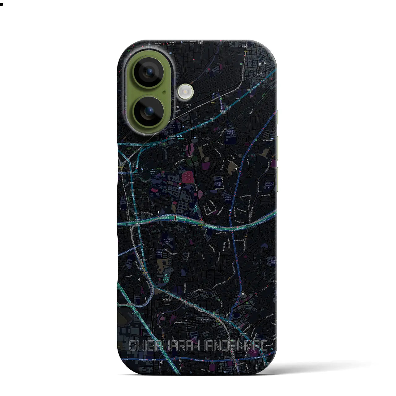 【柴原阪大前(大阪府)】地図柄iPhoneケース(バックカバータイプ)