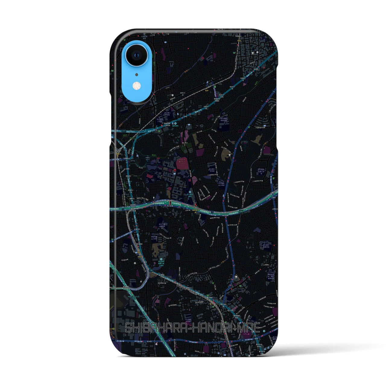 【柴原阪大前(大阪府)】地図柄iPhoneケース(バックカバータイプ)